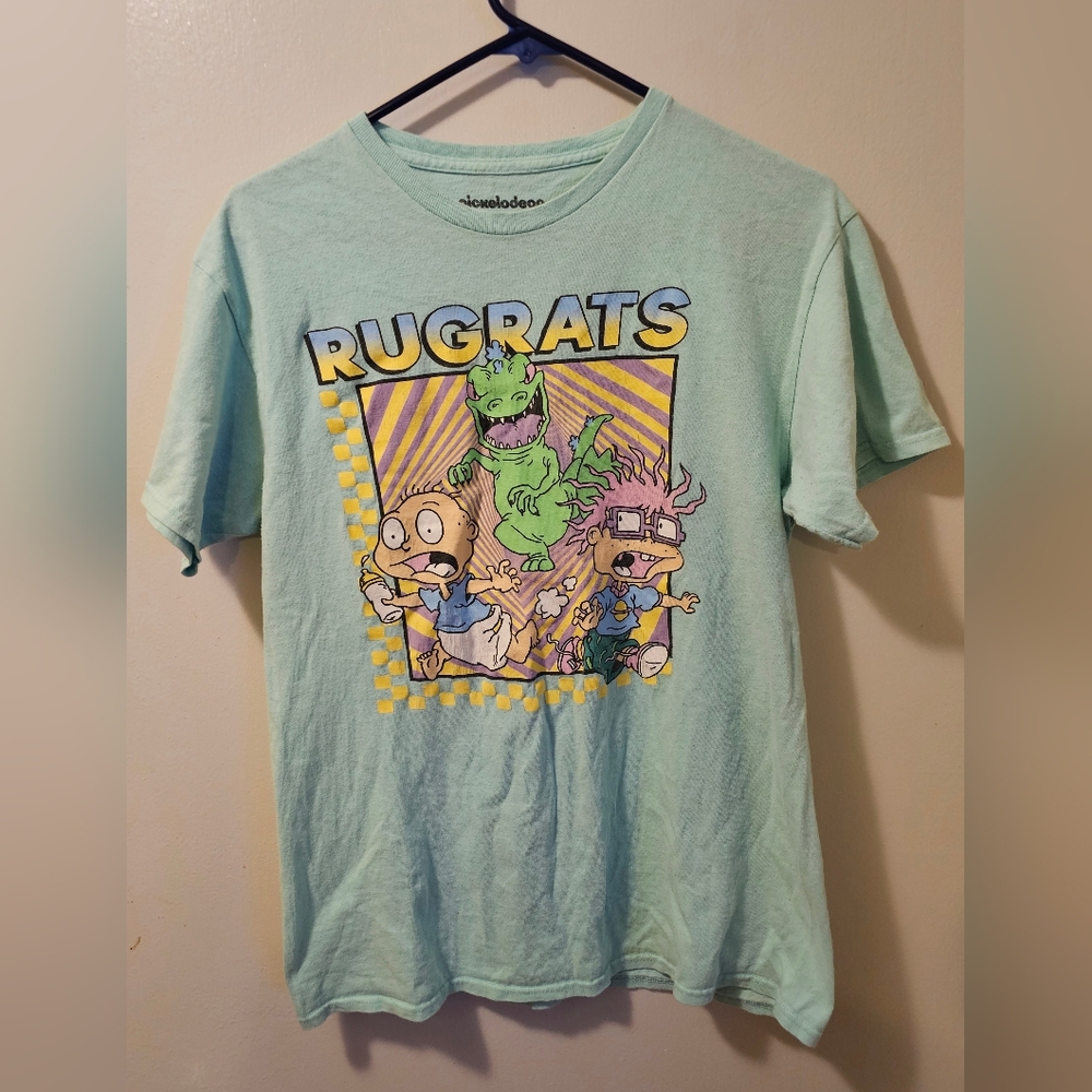 Nickelodeon Rugrats‎ T-shirt Teal Blue Size M